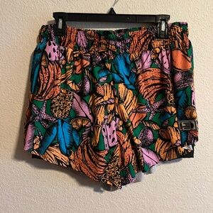 💃🏾 Zumba Fitness Colorful Tropical Women's Shorts Size Large